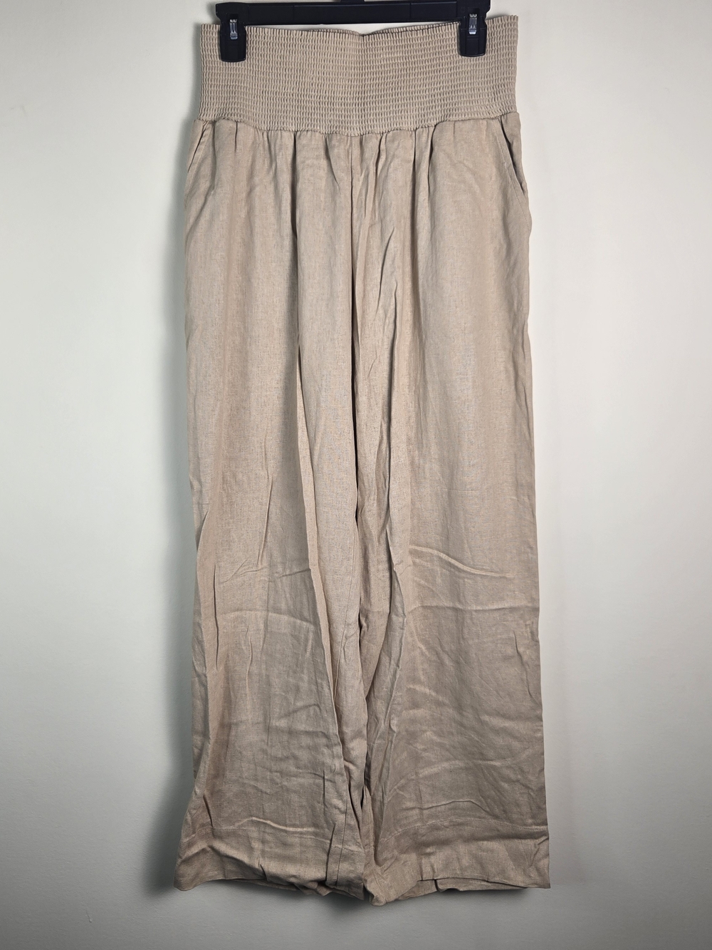 Women's Isabel by Ingrid & Isabel Maternity Wide Leg Pants M Beige